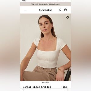 Reformation Bardot top